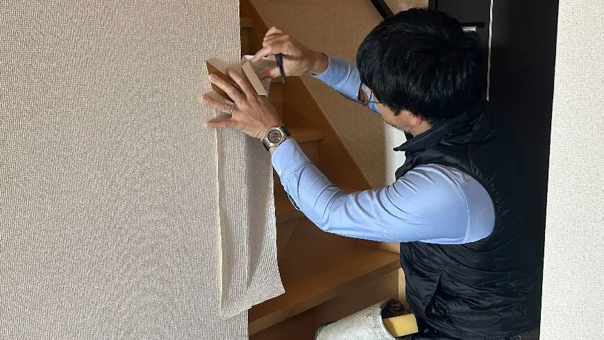 和歌山市三葛 S様邸 戸建て賃貸「猫の引っ搔きキズ」壁紙補修工事
